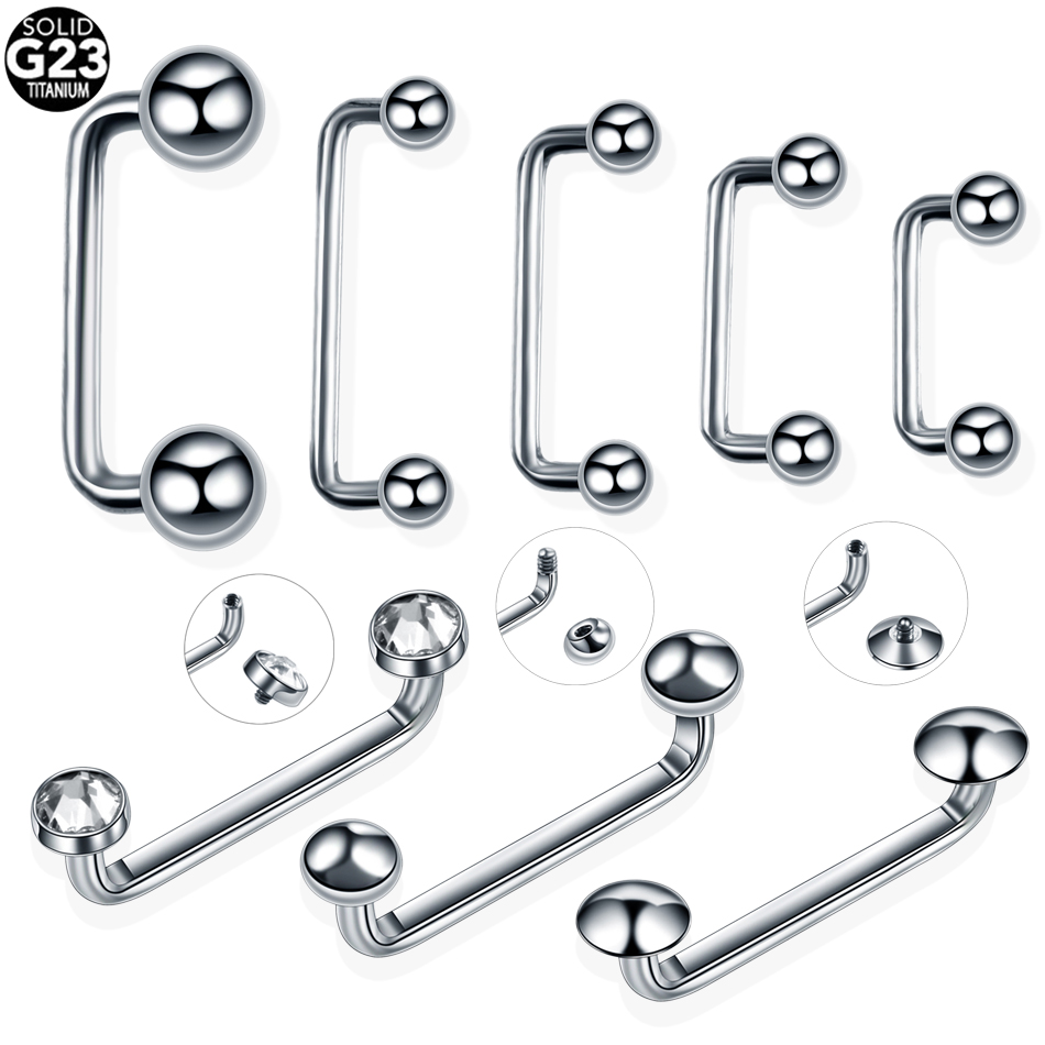 Body Jewelry Dermal - 10 قطعة/الوحدة G23 التيتانيوم Surfacel الحديد