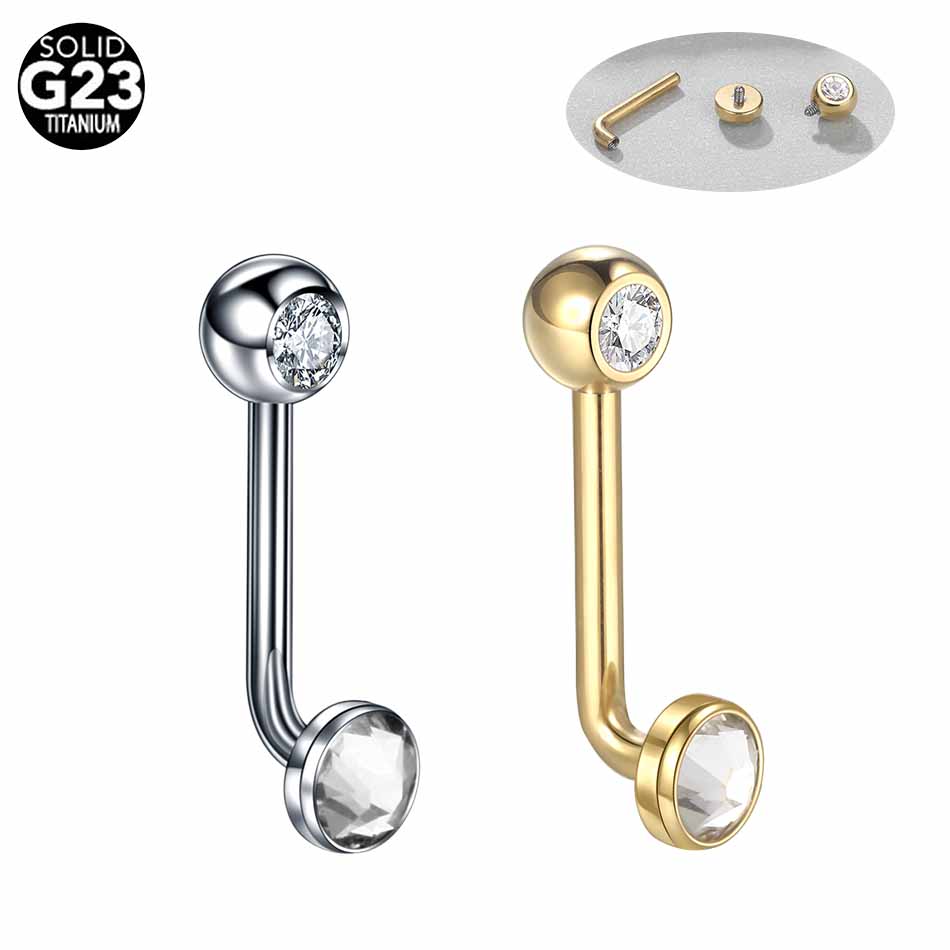 Body Jewelry Vch - 1 قطعة G23 التيتانيوم كريستينا العمودي