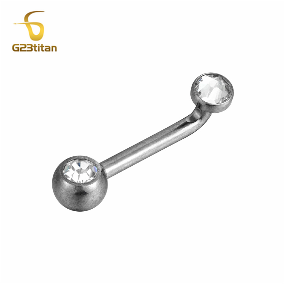 Body Jewelry Vch - ثقب شفاه من التيتانيوم مع جوهرة