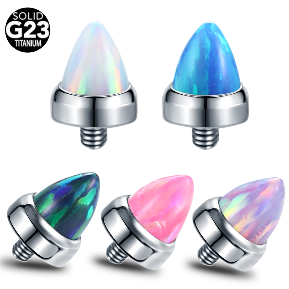 Body Jewelry Dermal - 1 قطعة التيتانيوم مخلب مجموعة أوبال