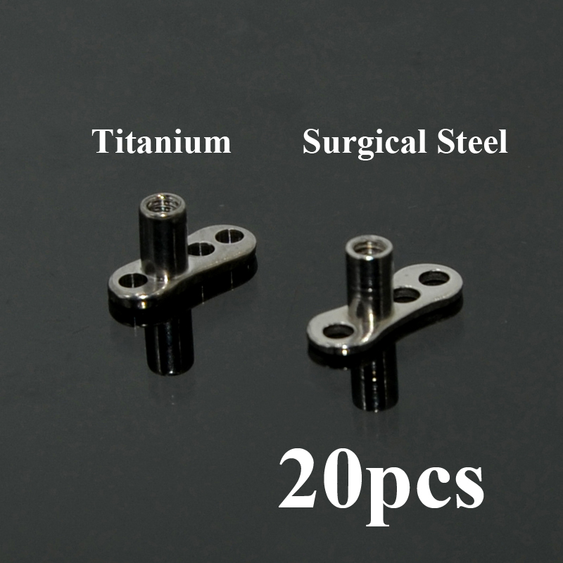 Body Jewelry Dermal - 20 قطعة G23 الصلبة التيتانيوم والجراحية