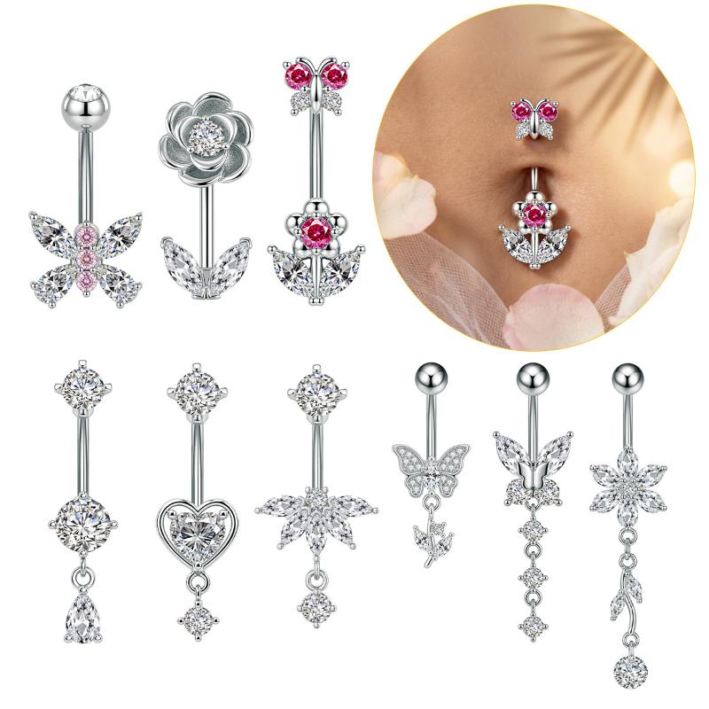 قطعة واحدة من خاتم سرة مزخرف ب - مراجعة Body Jewelry Tunnels وسعره