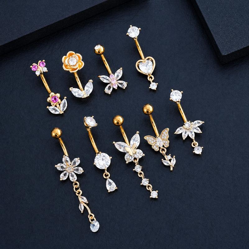قطعة واحدة من خاتم سرة مزخرف ب - مراجعة Body Jewelry Tunnels وسعره