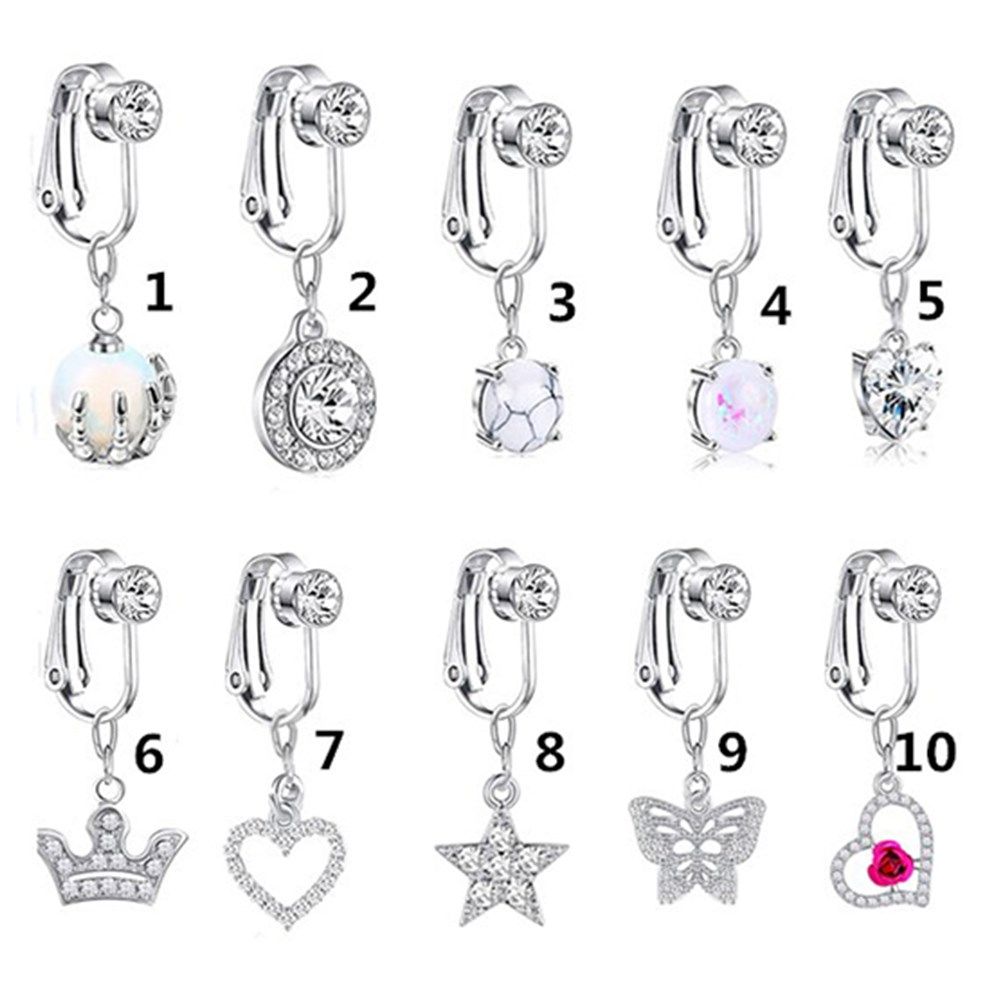الاكسسوارات كليب على الأقراط ا - مراجعة Body Jewelry Belly Button Rings وسعره