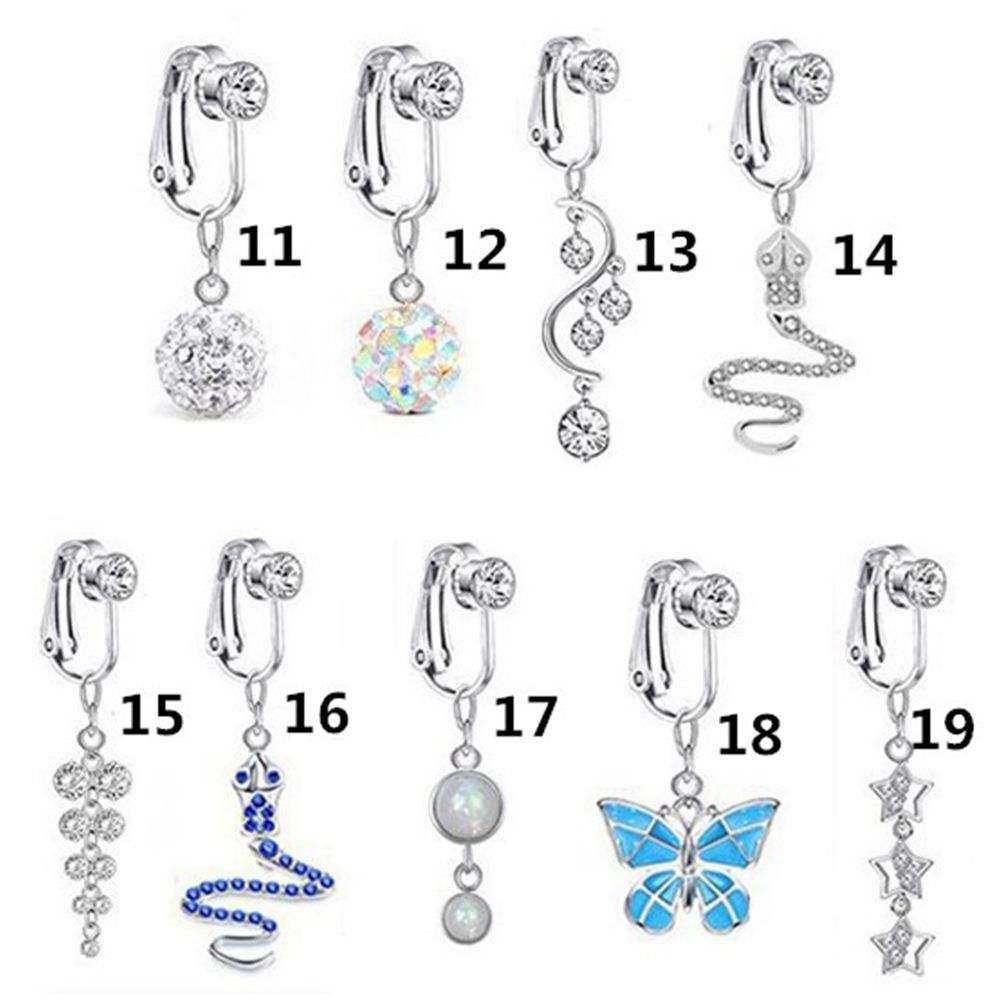 الاكسسوارات كليب على الأقراط ا - مراجعة Body Jewelry Belly Button Rings وسعره