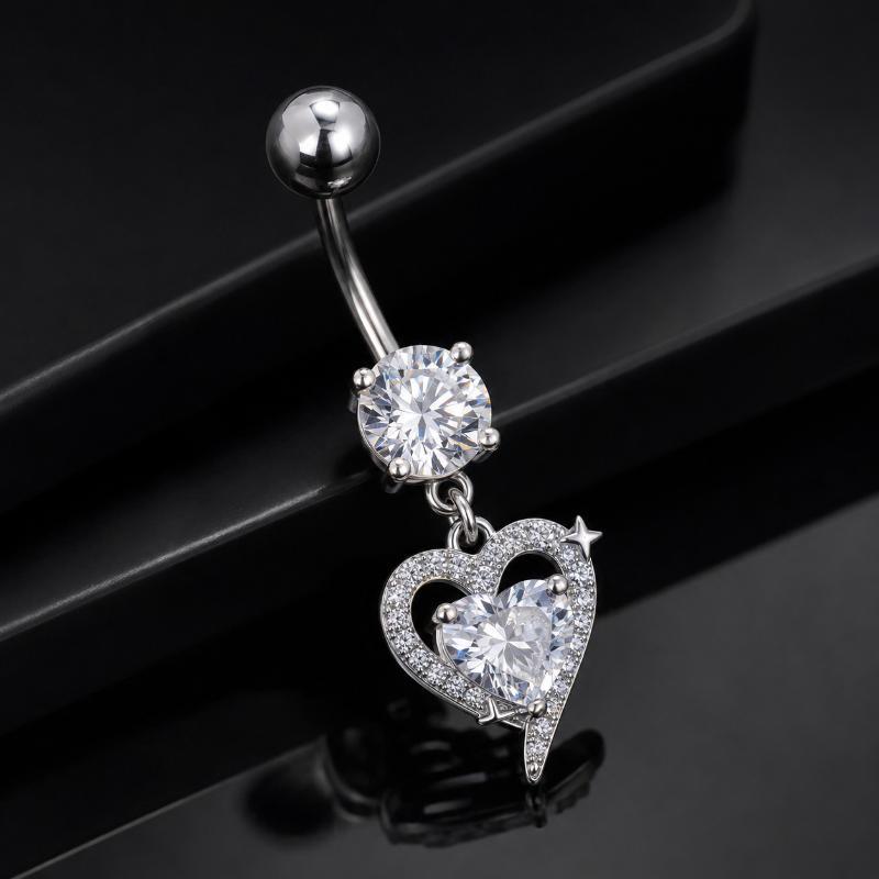 حلقة سرة البطن المتدلية من الف - مراجعة Body Jewelry Belly Button Rings وسعره