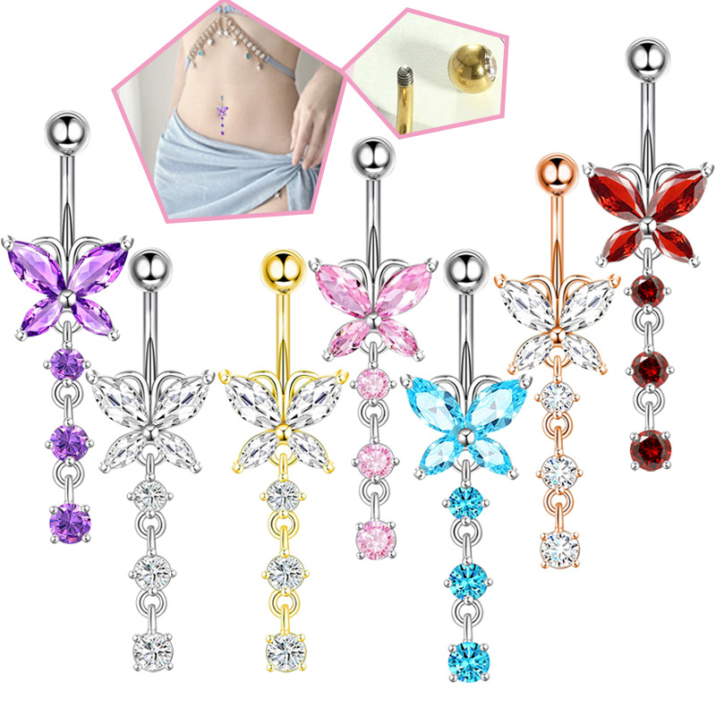 حلقة سرة البطن من الفولاذ المق - مراجعة Body Jewelry Belly Button Rings وسعره