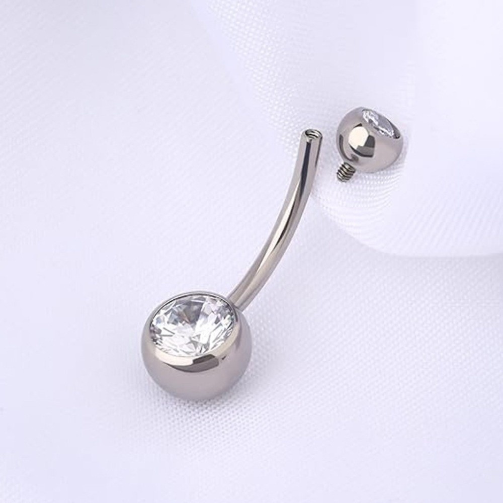 عالية الجودة مادة التيتانيوم ا - مراجعة Body Jewelry Belly Button Rings وسعره