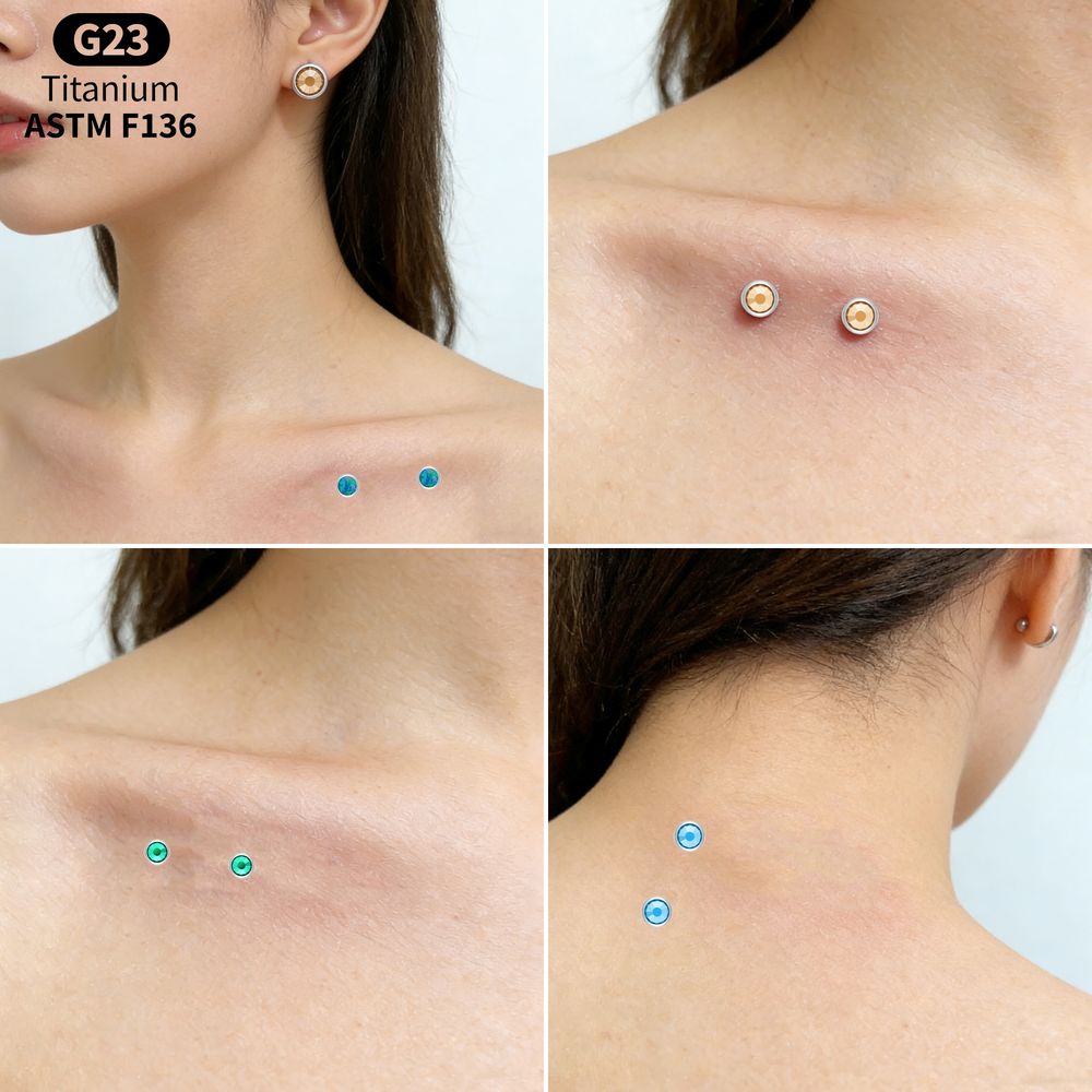 أقراط تيتانيوم ASTM F136 ديرما - مراجعة Body Jewelry Dermal وسعره
