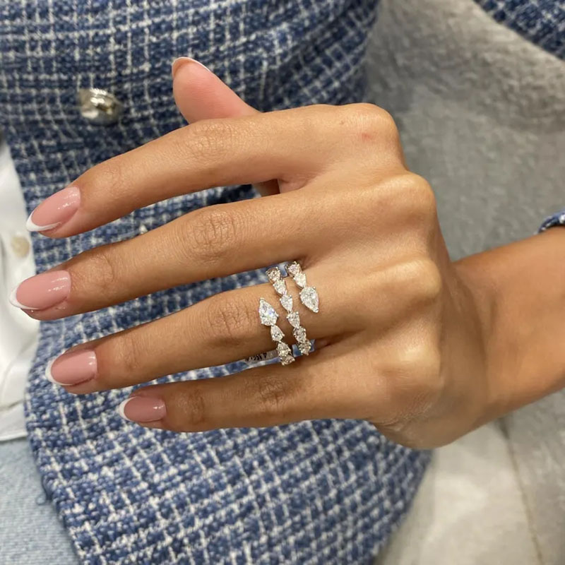 أنيقة 1.80Ctw الكمثرى قطع DEF/ - مراجعة Body Jewelry Vch وسعره