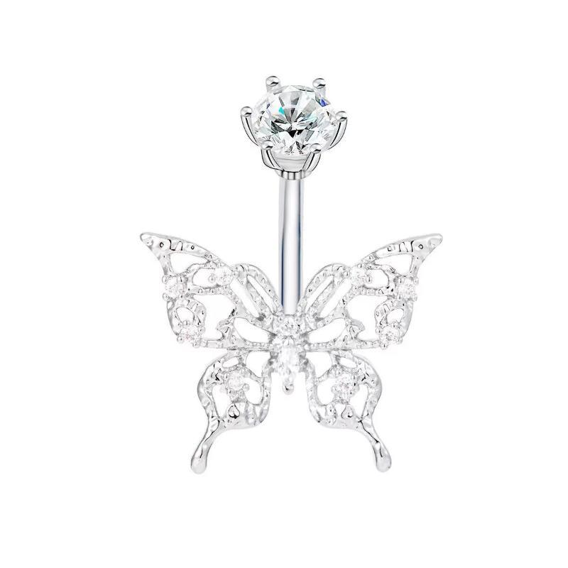 حلقة سرة مجوفة على شكل فراشة م - مراجعة Body Jewelry Tunnels وسعره