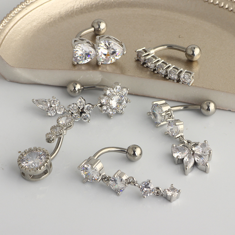 حلقة سرة البطن المتدلية من الف - مراجعة Body Jewelry Belly Button Rings وسعره