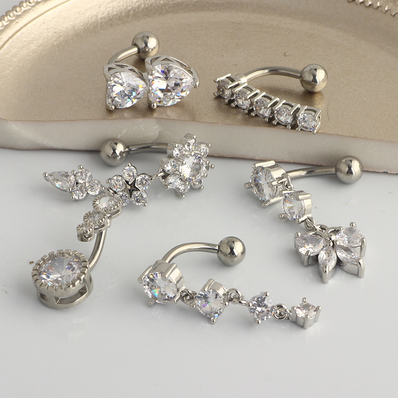 حلقة سرة البطن المتدلية من الف - مراجعة Body Jewelry Belly Button Rings وسعره