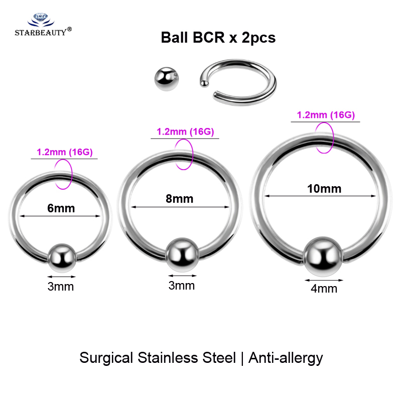 2 قطعة متعددة الأغراض BCR الوج - مراجعة Body Jewelry Vch وسعره