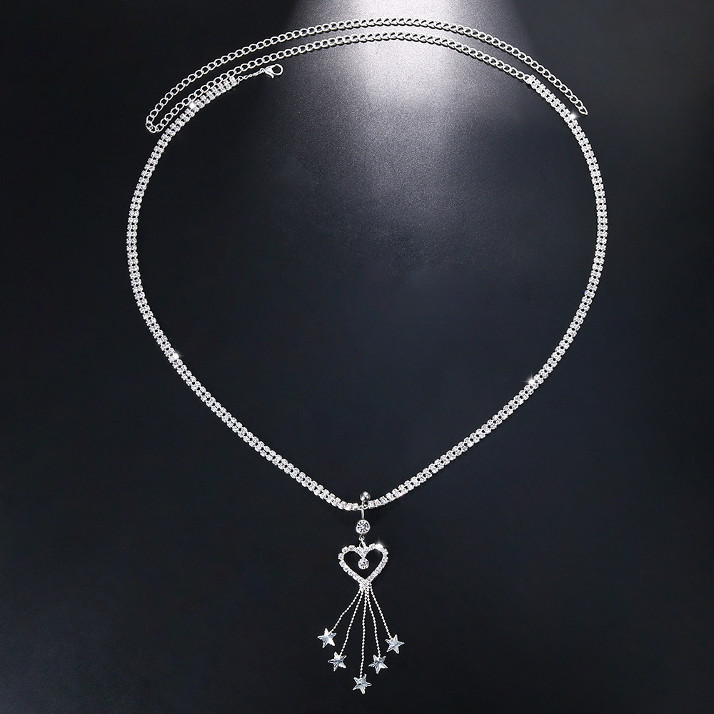 GLAMing بوهو القلب استرخى حجر  - مراجعة Body Jewelry Belly Button Rings وسعره
