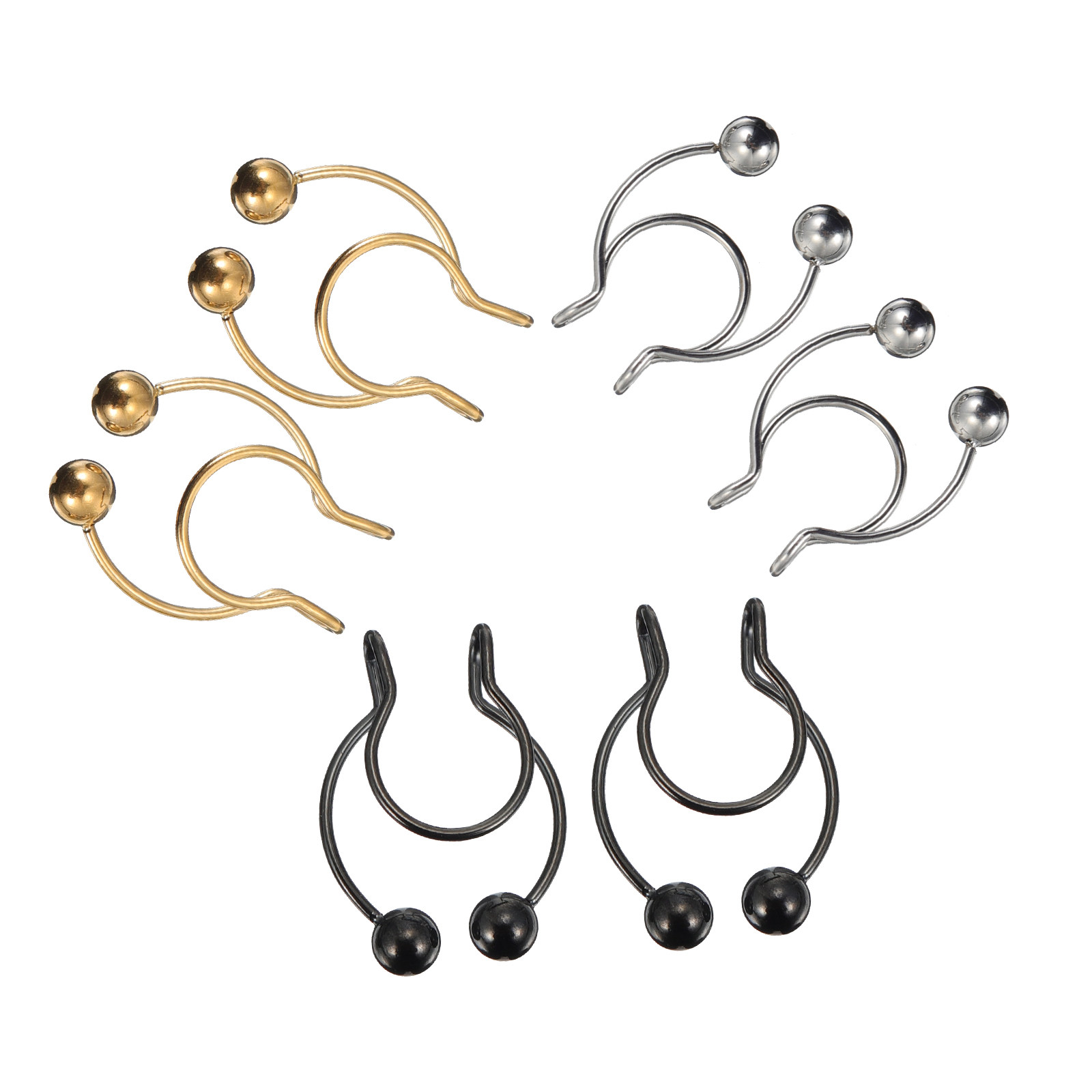 6 قطع من حلقات الأنف المزيفة ب - مراجعة Body Jewelry Ideas وسعره