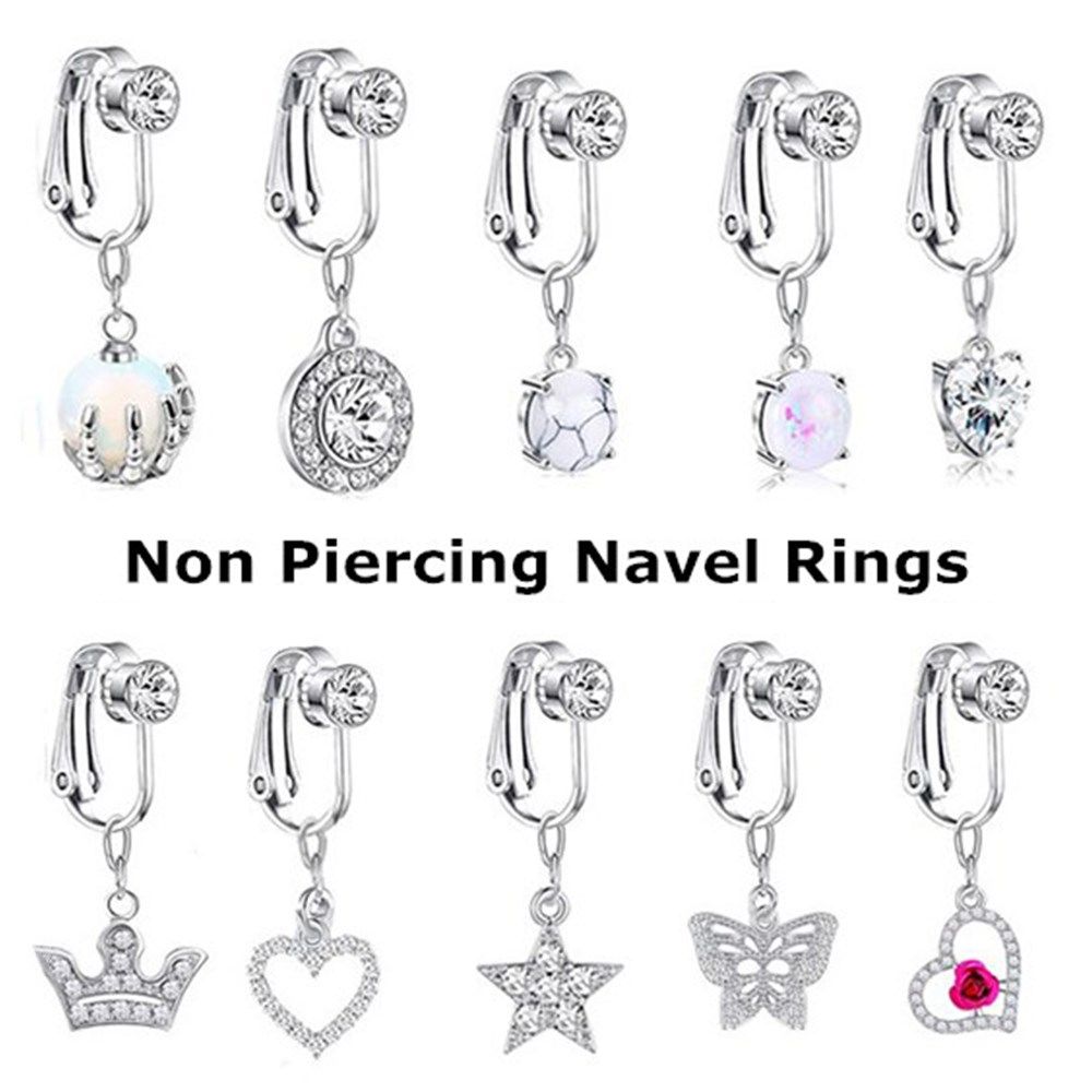 خاتم سرة البطن النسائي العصري  - مراجعة Body Jewelry Belly Button Rings وسعره