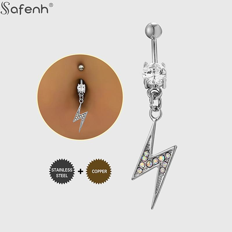 قطعة واحدة، حلقة سرة بطن نحاسي - مراجعة Body Jewelry Belly Button Rings وسعره