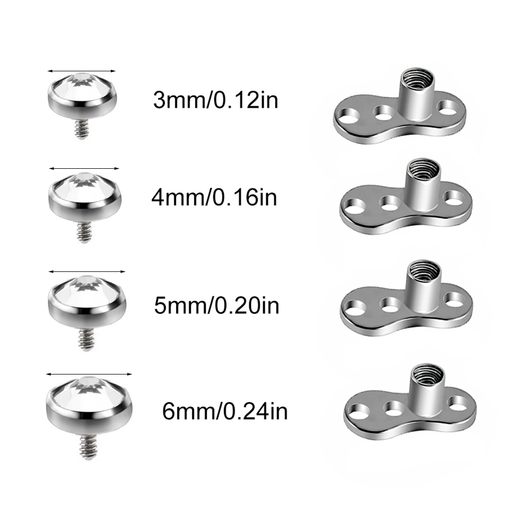 9 قطعة-1 قطعة الجراحية الصلب ا - مراجعة Body Jewelry Dermal وسعره