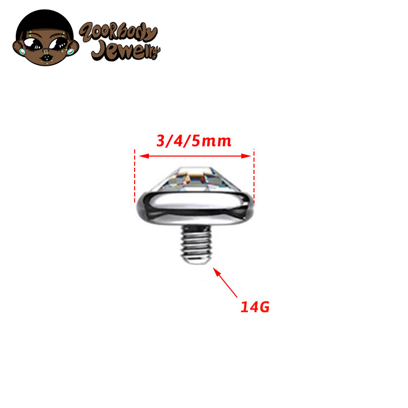 1 قطعة ASTM F136 التيتانيوم ال - مراجعة Body Jewelry Dermal وسعره