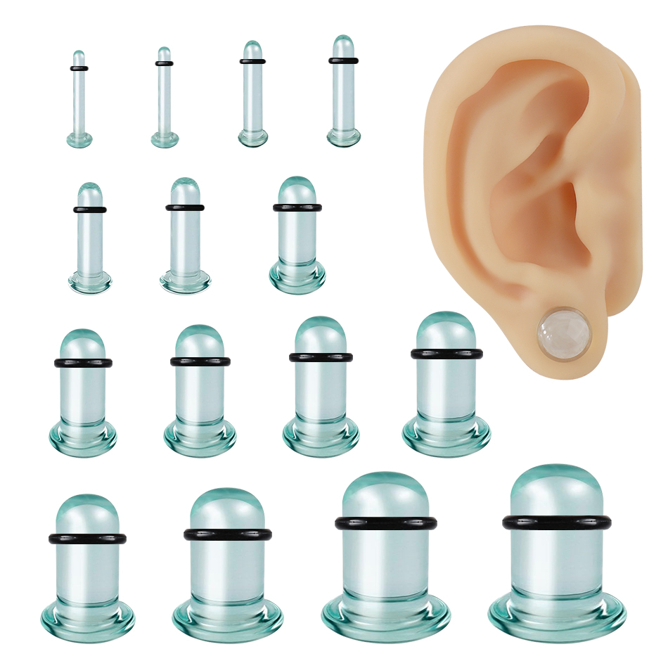 1 زوج الزجاج الأذن الأنفاق وال - مراجعة Body Jewelry Tunnels وسعره